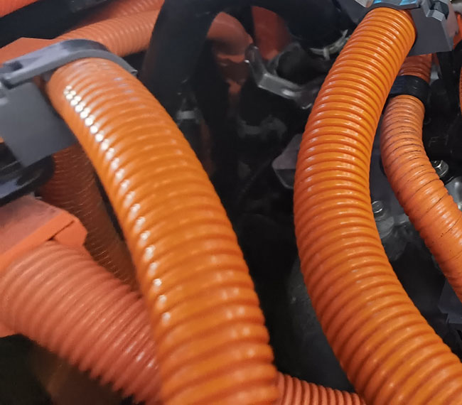 orange corrugated tubes